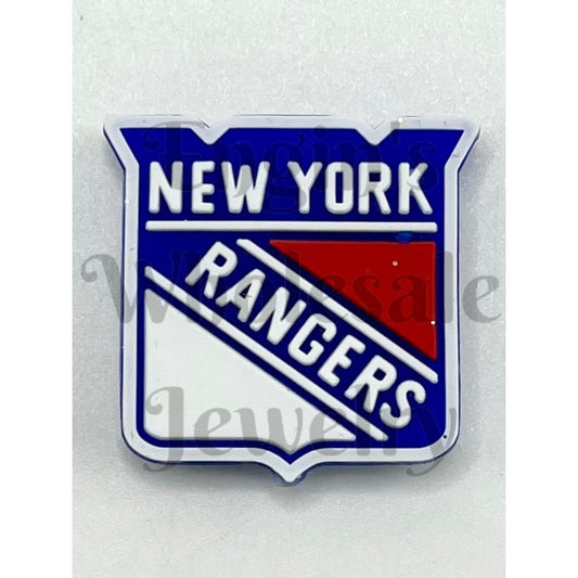 New York Rangers logo on a white background

