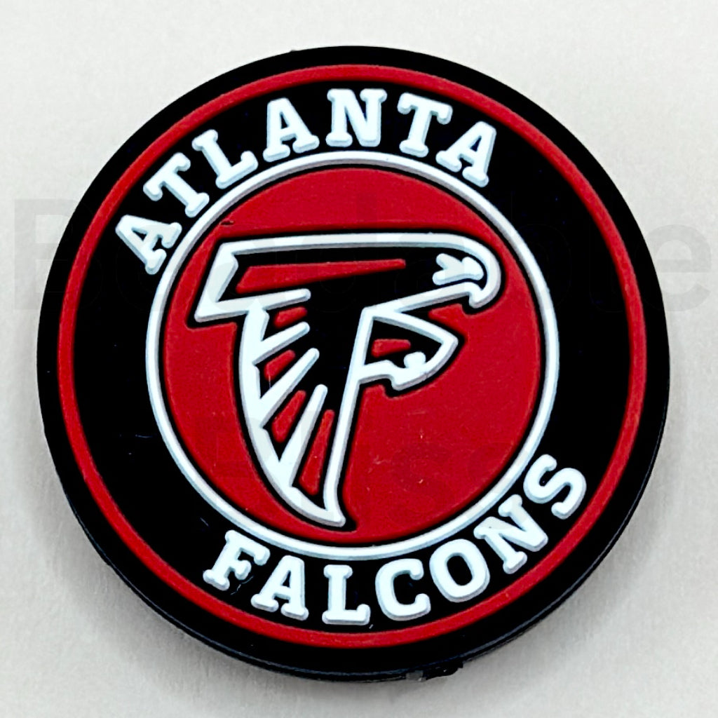 Atlanta Falcons logo on a red background


