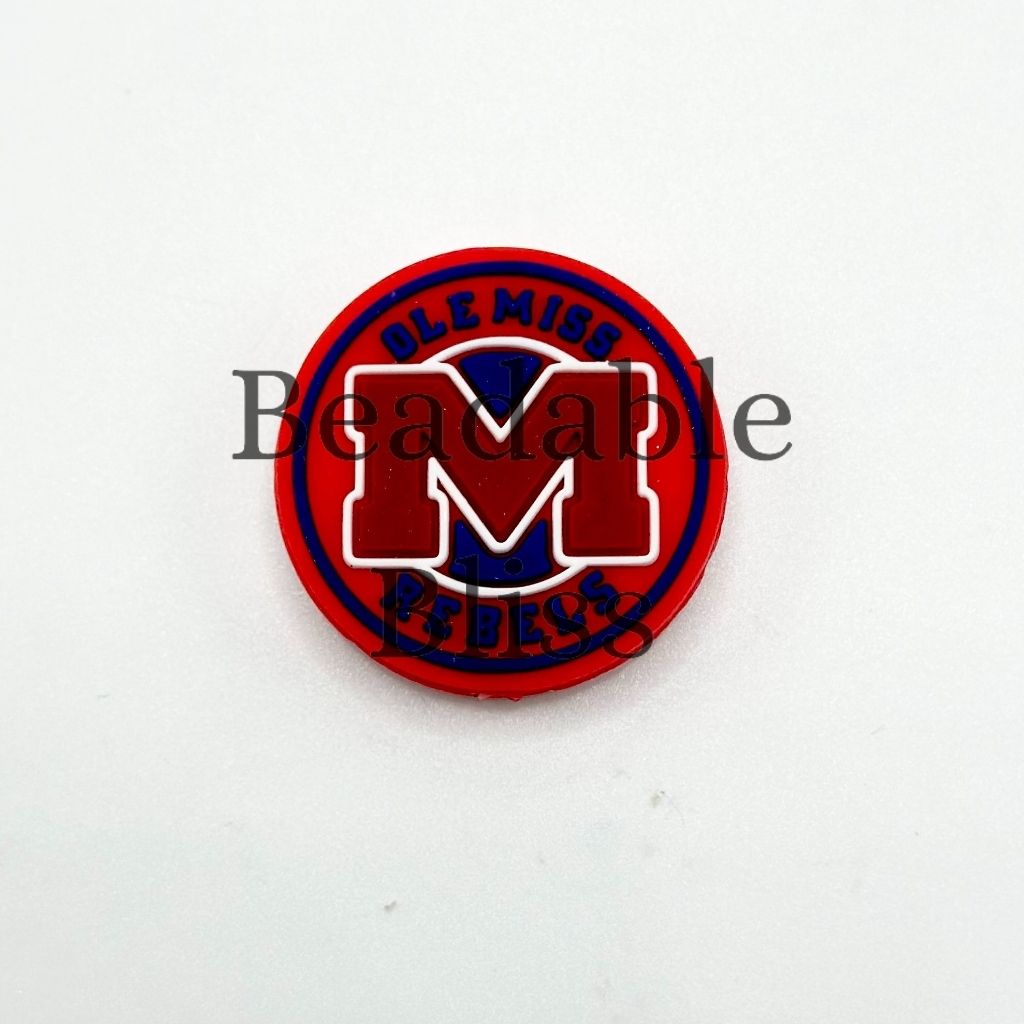 Round red and blue logo with 'M' and text on a white background

