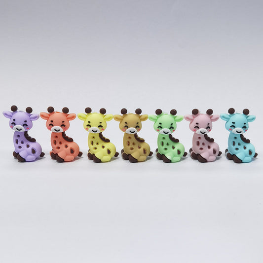 3D Cute Giraffe Baby Silicone Focal Beads