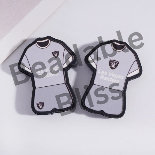 Silicone Focal Beads Las Vegas Football Set Jersey