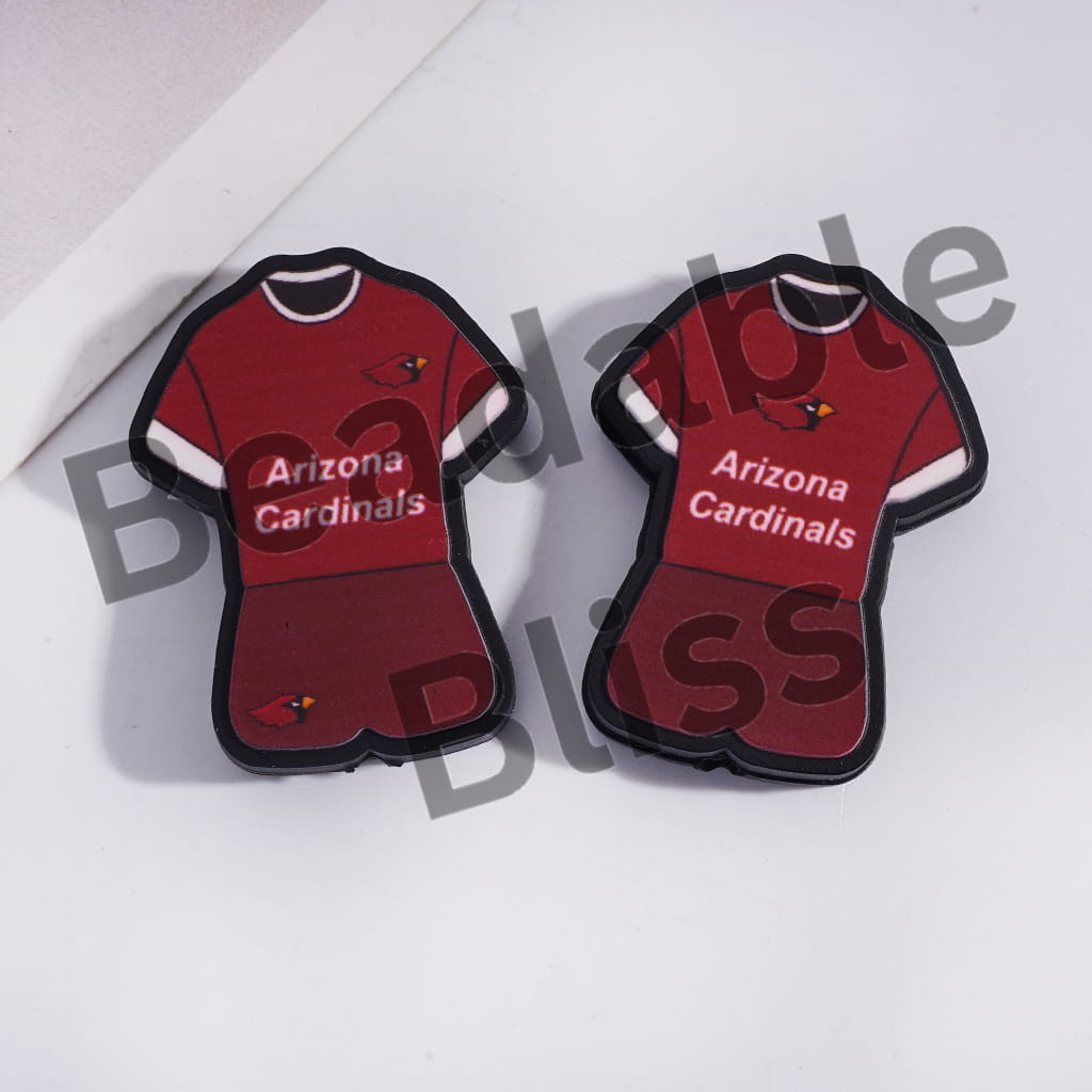Silicone Focal Beads Arizona Football Set Jersey