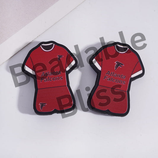 Silicone Focal Beads Atlanta Football Set Jersey