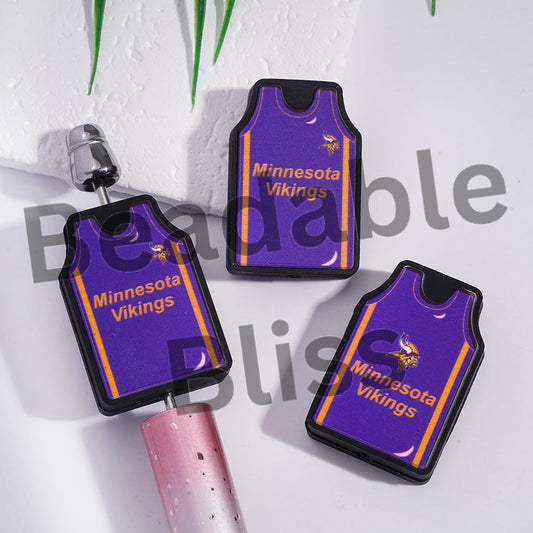Silicone Focal Beads Minnesota Football Jersey