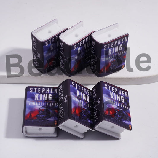 Silicone Focal Beads 3D Mini Book The Black Tower in Strange Western Horror Theme