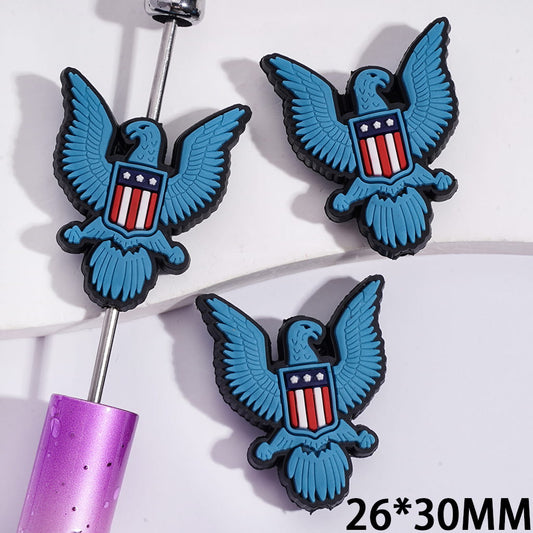 Silicone Focal Beads Great Seal of the United States Pattern