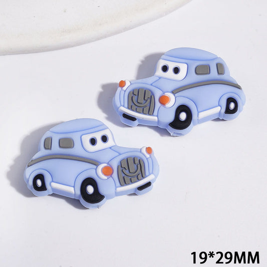 Cartoon Car in Light Blue Focal Beads, 19*29MM