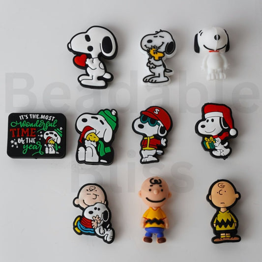 Peanu Snoop Charli Brow Series Silicone Focal Beads, Random Mix