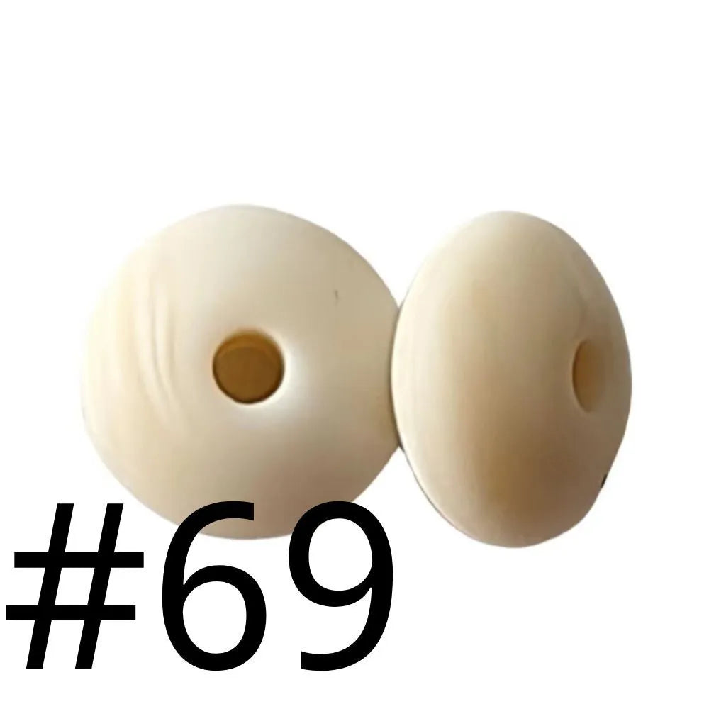 Silicone Lentil Beads Spacers Saucers 12mm