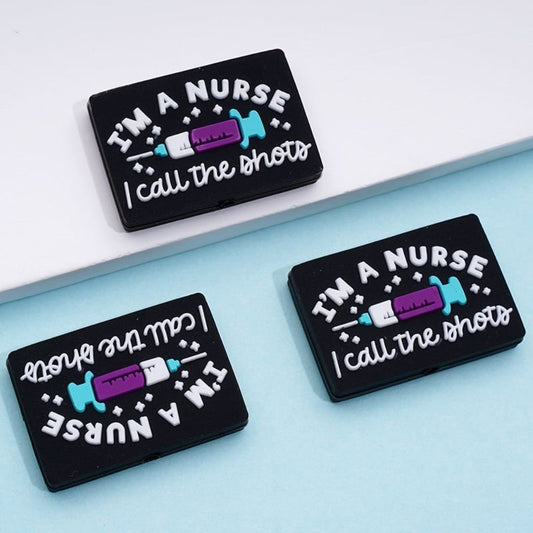 I'm a Nurse Call the Shots Silicone Focal Beads