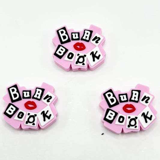 Burn Book Red Mouth Lip Silicone Focal Beads (Ship out in Around 4-6 Days after Ordering)