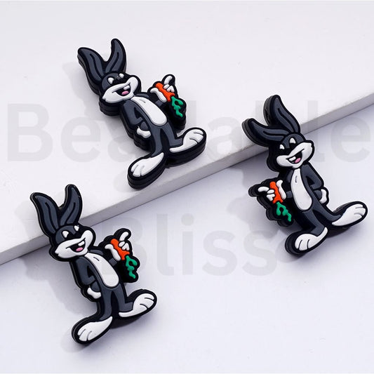 Cute Vivid Bugs Bunn Rabbit Silicone Focal Beads