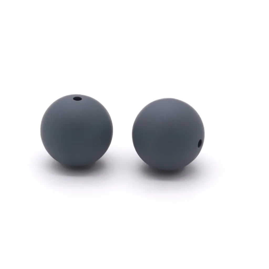 シリコンビーズ、ソリッドカラー、15 mm
