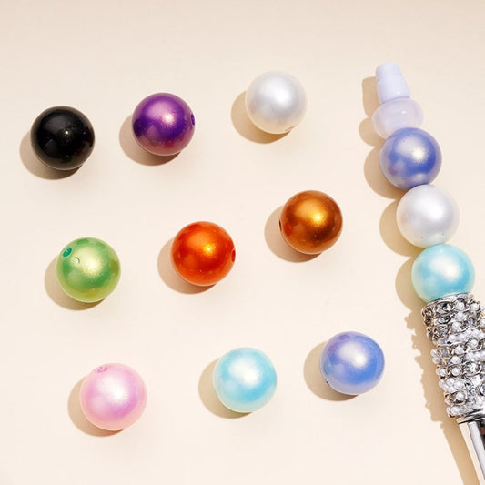 Shiny Glossy Colorful Round Acrylic Beads, 16MM, Random Mix