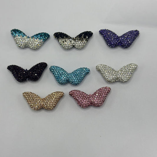 Butterfly Clay Beads with Crystal Rhinestones, PLEASE READ DESCRIPTION