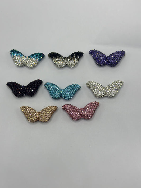 Butterfly Clay Beads with Crystal Rhinestones, PLEASE READ DESCRIPTION