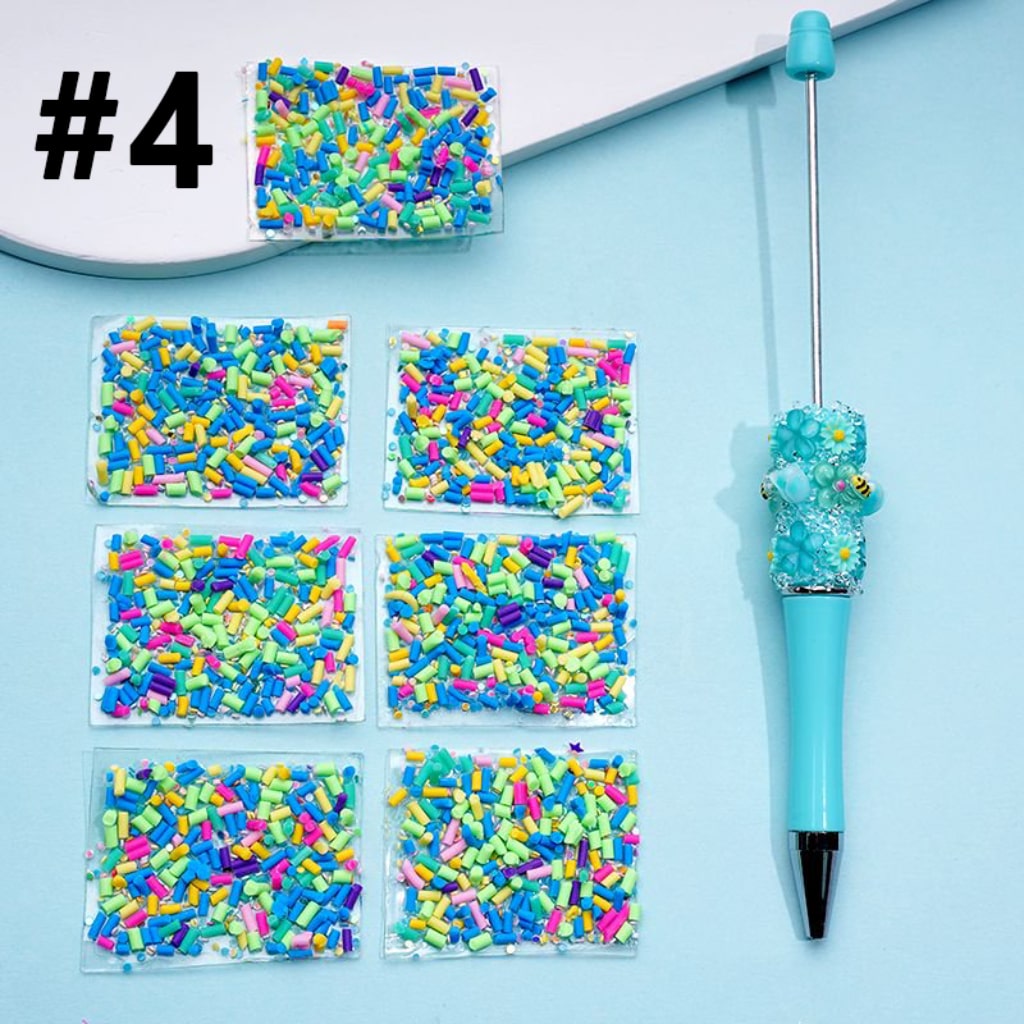 DIY Bling Bling Wraps Tapes with Colorful Mini Sticks for Pen, 78 Small Pieces in 1 Sheet, Please Read the Description