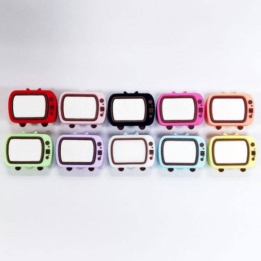 3D Cute Televisions Silicone Focal Beads, Random Mix