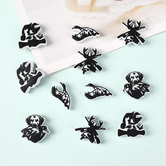 Silicone Focal Beads Hunting Series Hunting Dog Deer Wild Duck