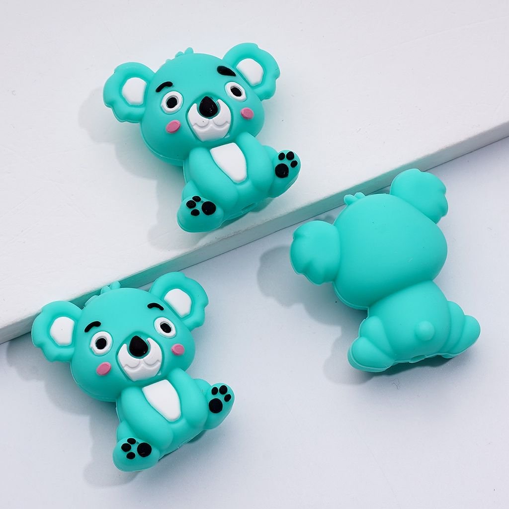3D Little Cute Koala Silicone Focal Beads