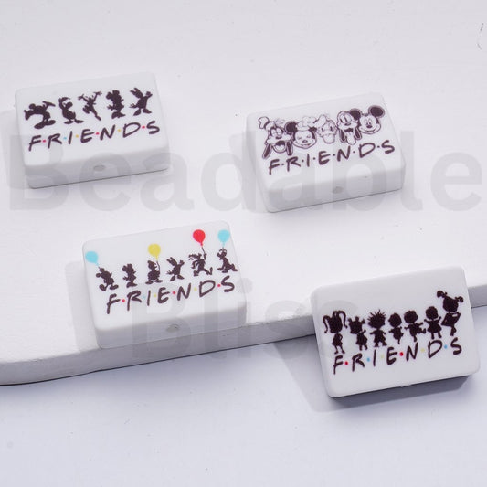 Disne Family Friends Silicone Focal Beads, Random Mix