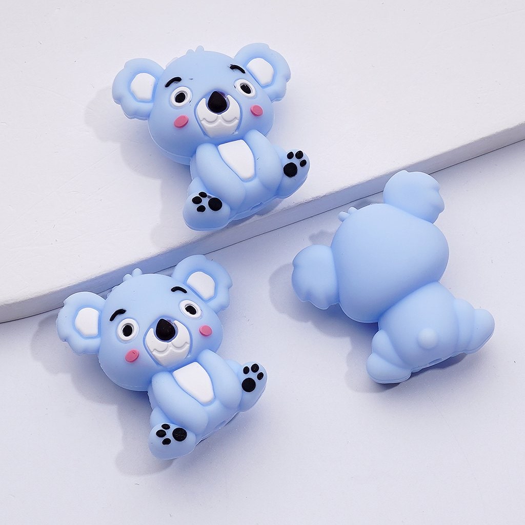 3D Little Cute Koala Silicone Focal Beads