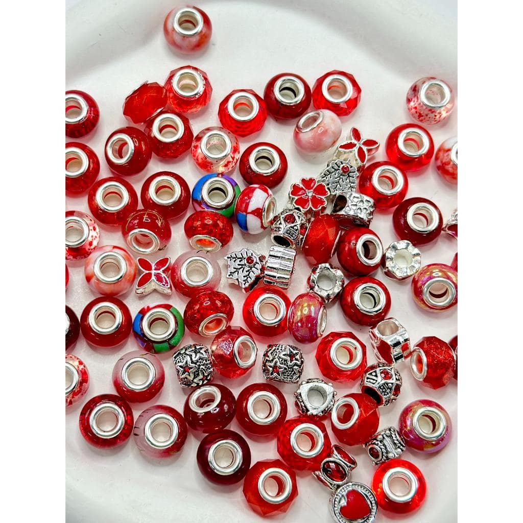 Inspired Wheel Beads in Turquoise  Blue Red Pink Purple Green 80Pcs