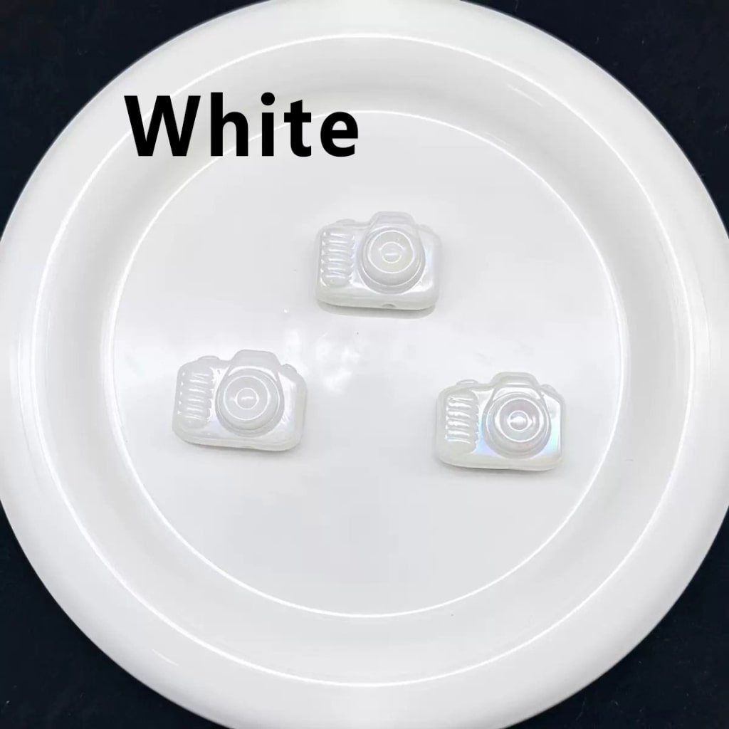Vivid Mini Cute Cameras Acrylic Beads, Around 25*20MM