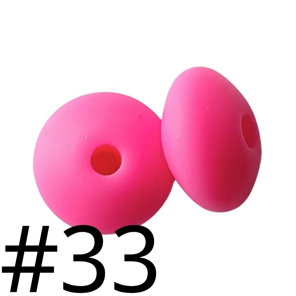 Silicone Lentil Beads Spacers Saucers 12mm