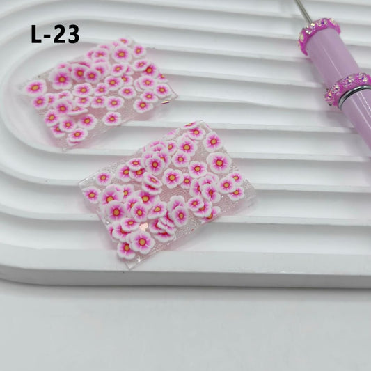 DIY Bling Bling Wraps Tapes with Mini Clear Rhinestones Pink Flowers for Pen, Around 40*28MM, 78pcs in 1 Sheet, Please Read the Description