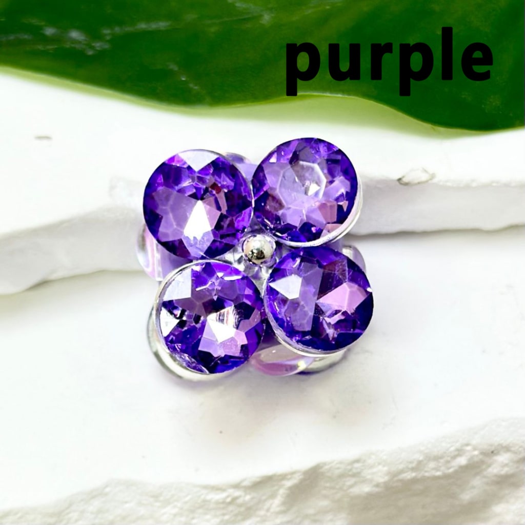 Exquisite Silver Alloy Flower with Colorful Shiny Rhinestones Oval Pearls Clay Beads, 24MM