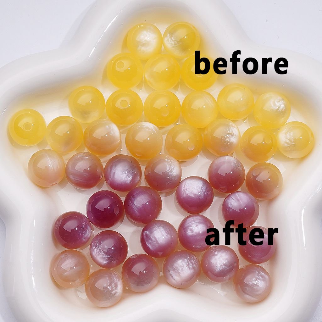 Light Variation Color Changing Round Acrylic Beads, 14MM
