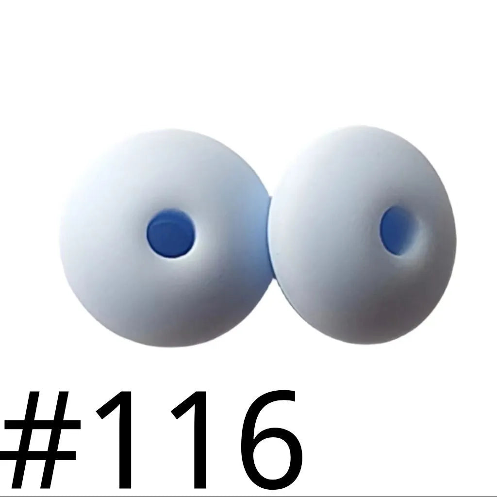 Silicone Lentil Beads Spacers Saucers 12mm