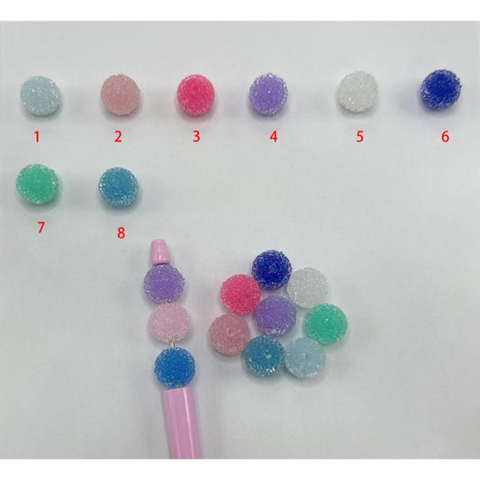 Hard Sugar Beads in Jelly Colors Acrylic Beads Clear Rhinestones 16mm Random Mix
