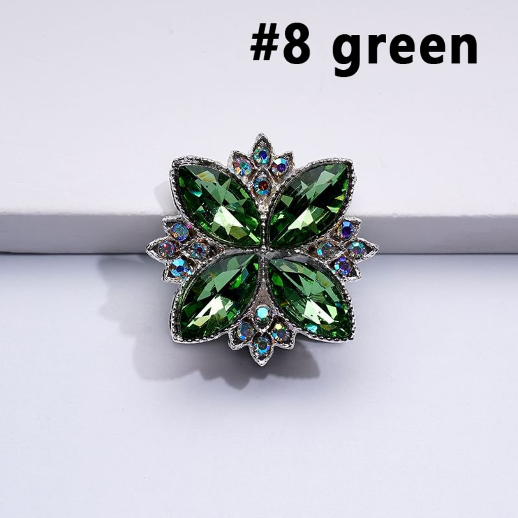 Bling Bling Fancy Silver Alloy Four Leaf Clover with Colorful & AB Rhinestones Beads, Around 26*26MM