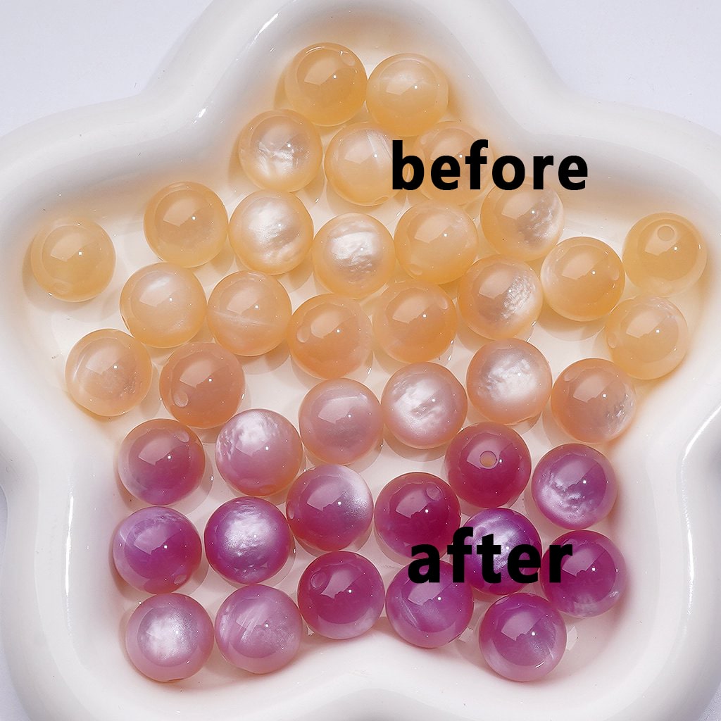Light Variation Color Changing Round Acrylic Beads, 14MM