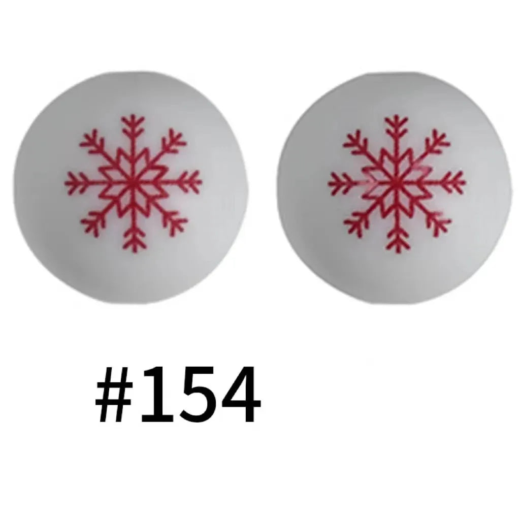 Printed Silicone Beads 15 mm