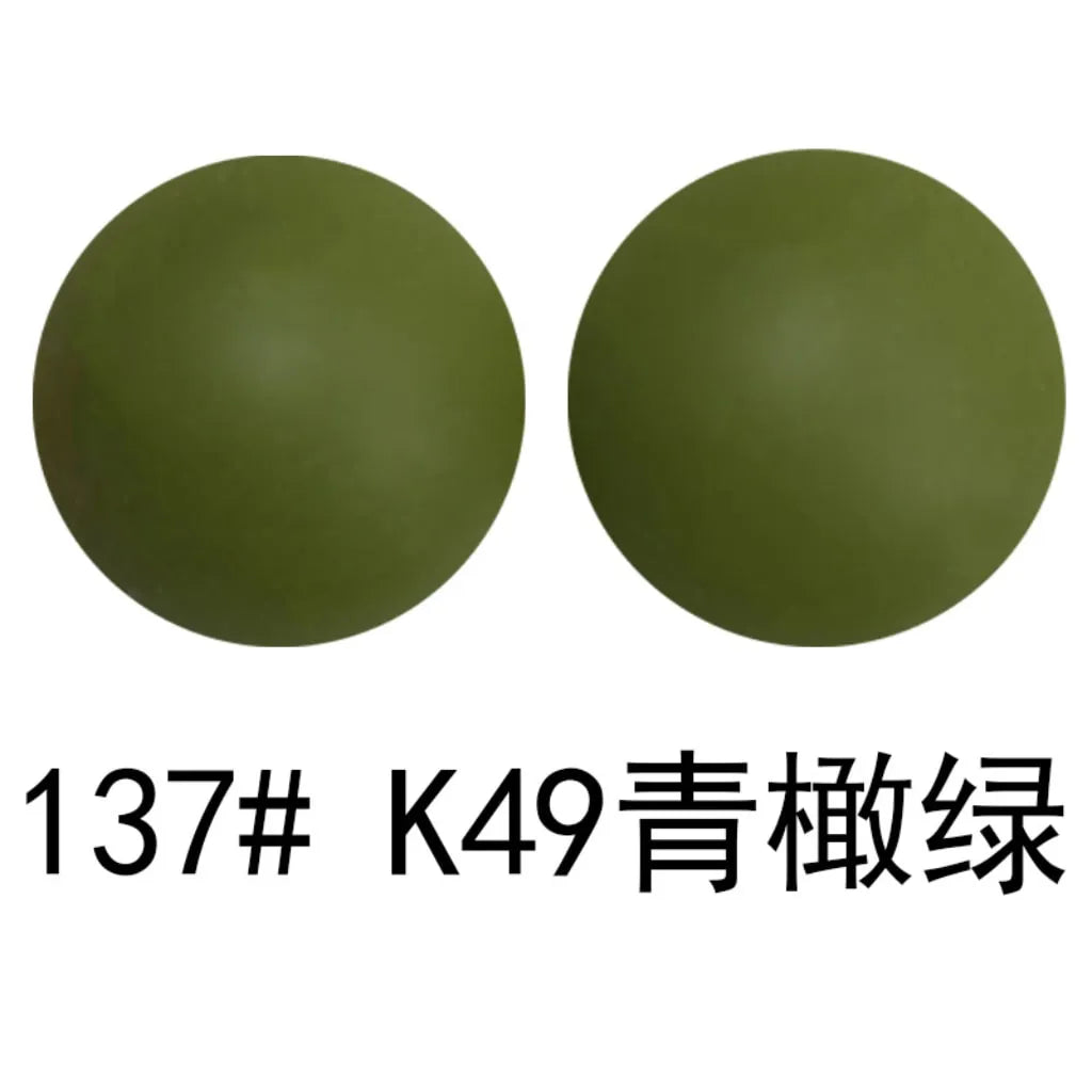 シリコンビーズ、ソリッドカラー、15 mm