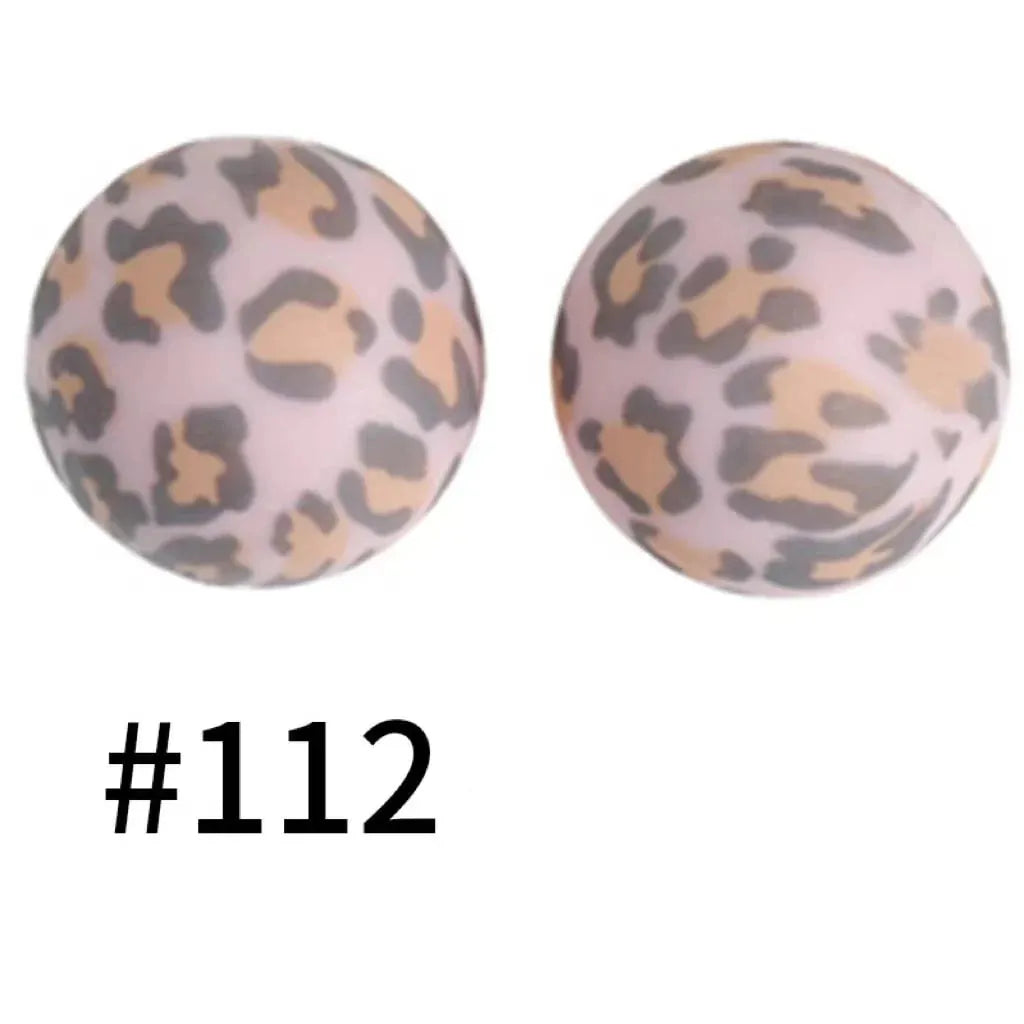 Printed Silicone Beads 15 mm