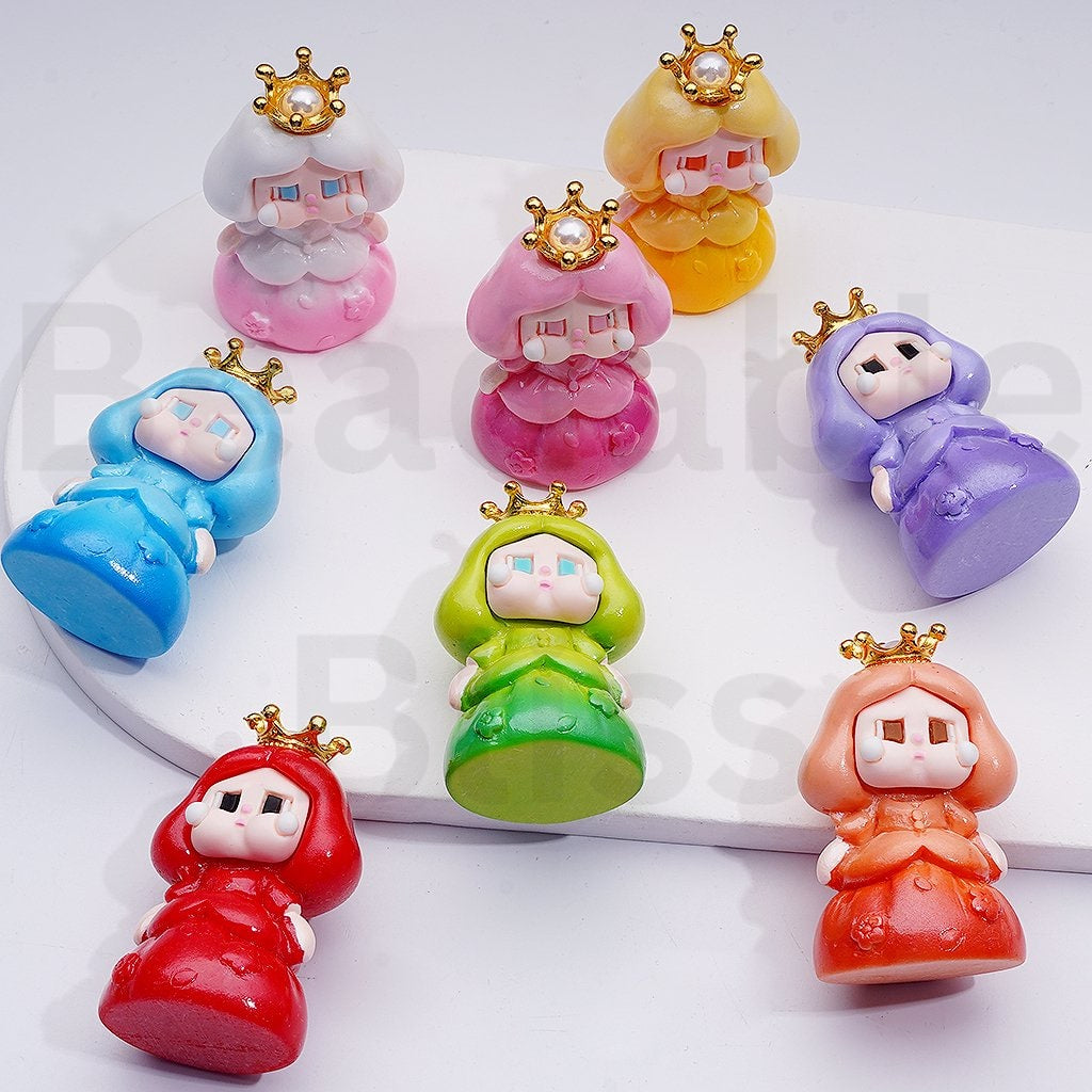 Findin Unicor Ric Happ Factor Series Cute Queen Princess with Crown Pen Topper Pendants, 45*30MM, Random Mix