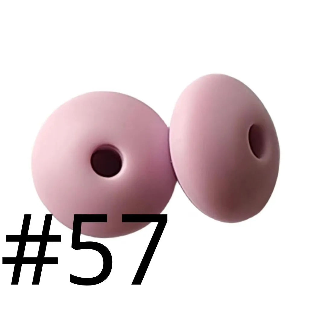 Silicone Lentil Beads 12mm