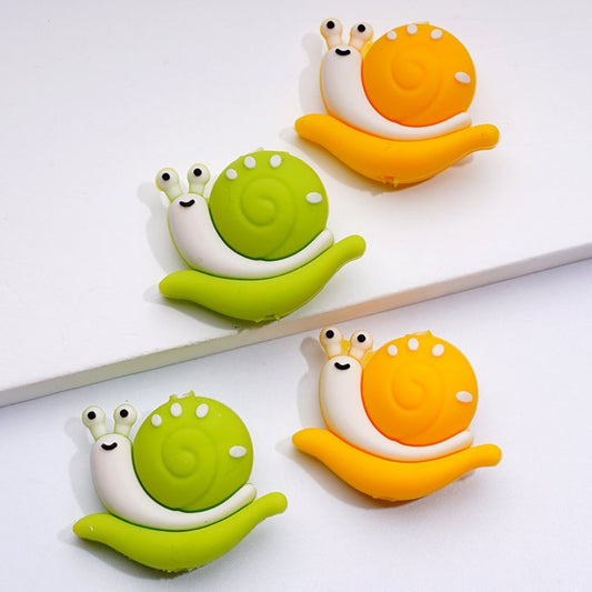 3D Cute Vivid Snail Silicone Focal Beads