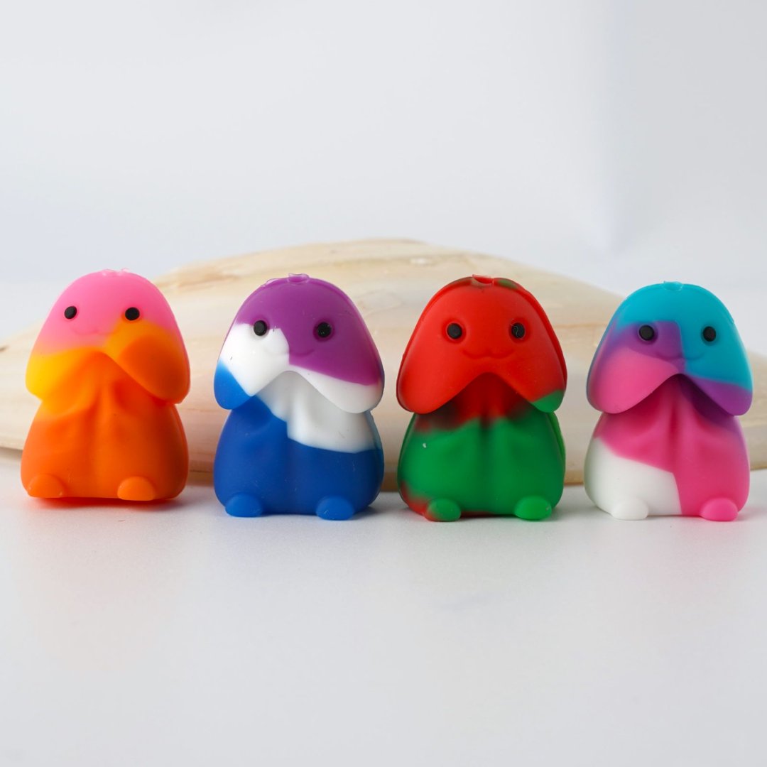 3D Colorful Man Part Dick Silicone Focal Beads, Random Mix
