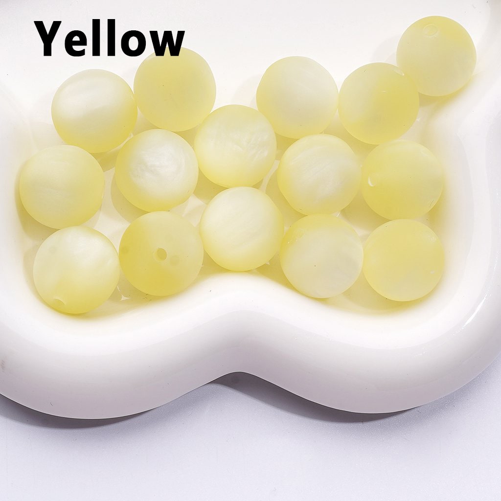 Frosted Matte Multi-Color Cat Eye Style Round Acrylic Beads, 16MM