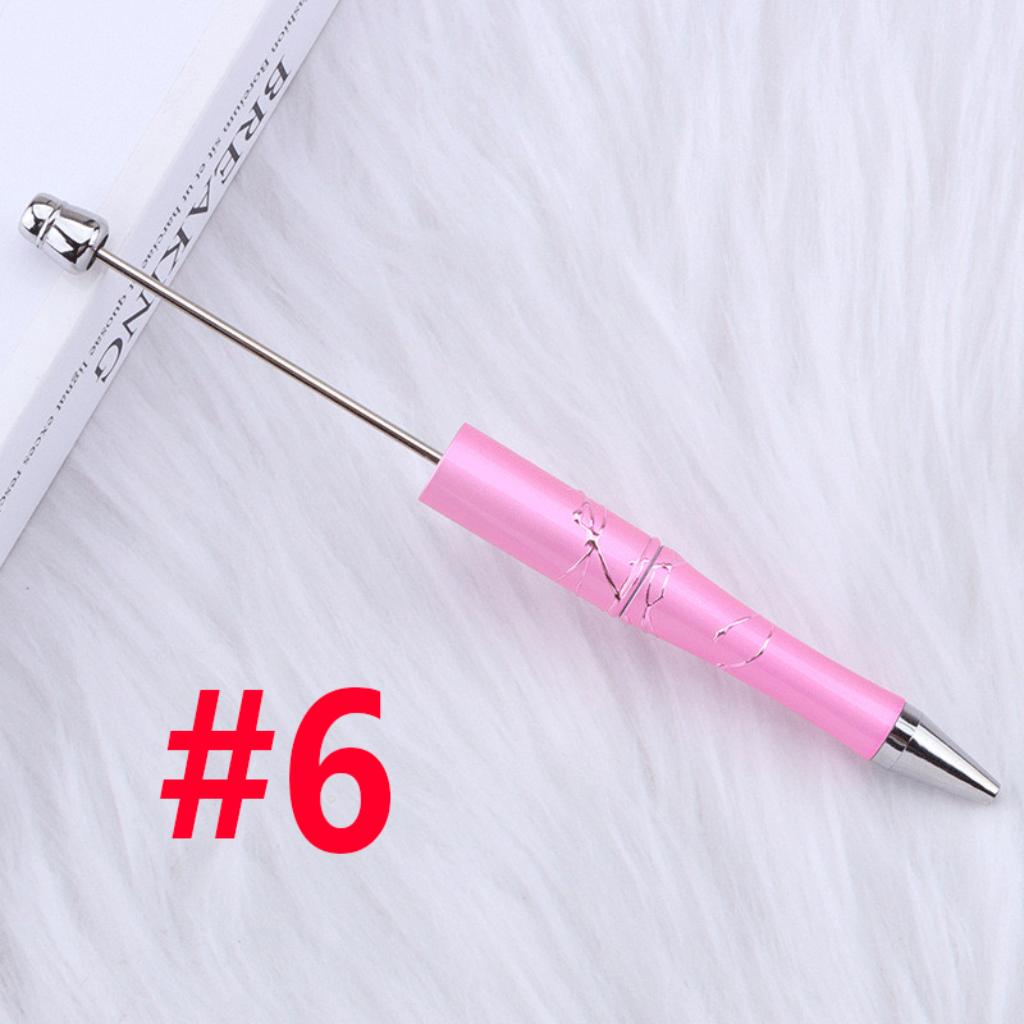 New Style DIY Plastic Relif Silver Crack Design Beadable Pen in Solid Color