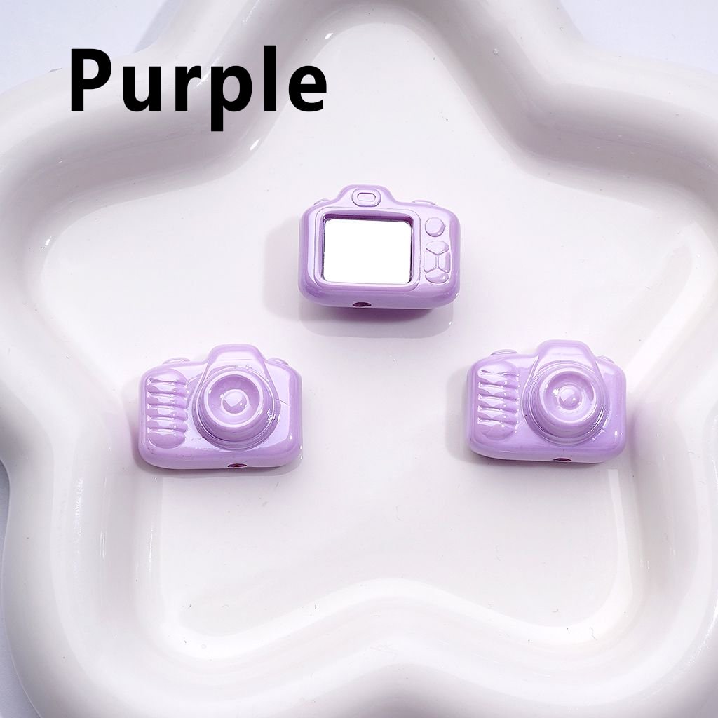 Vivid Mini Cute Cameras Acrylic Beads, Around 25*20MM