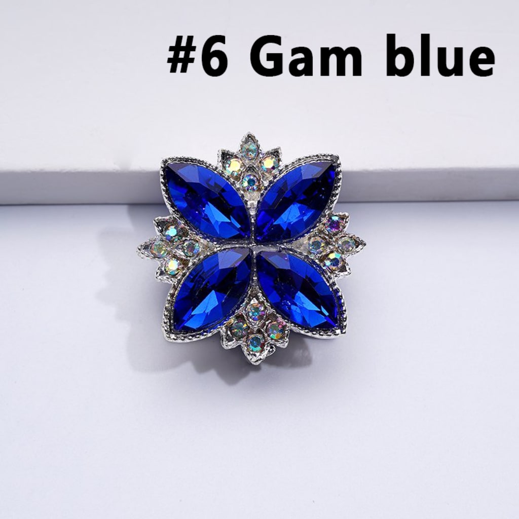 Bling Bling Fancy Silver Alloy Four Leaf Clover with Colorful & AB Rhinestones Beads, Around 26*26MM
