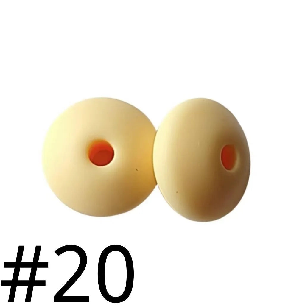 Silicone Lentil Beads Spacers Saucers 12mm