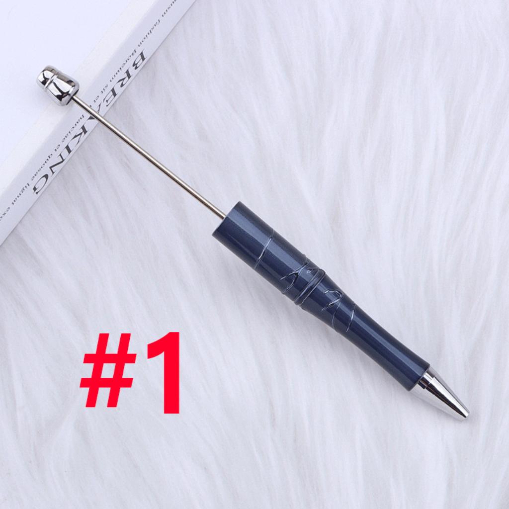 New Style DIY Plastic Relif Silver Crack Design Beadable Pen in Solid Color