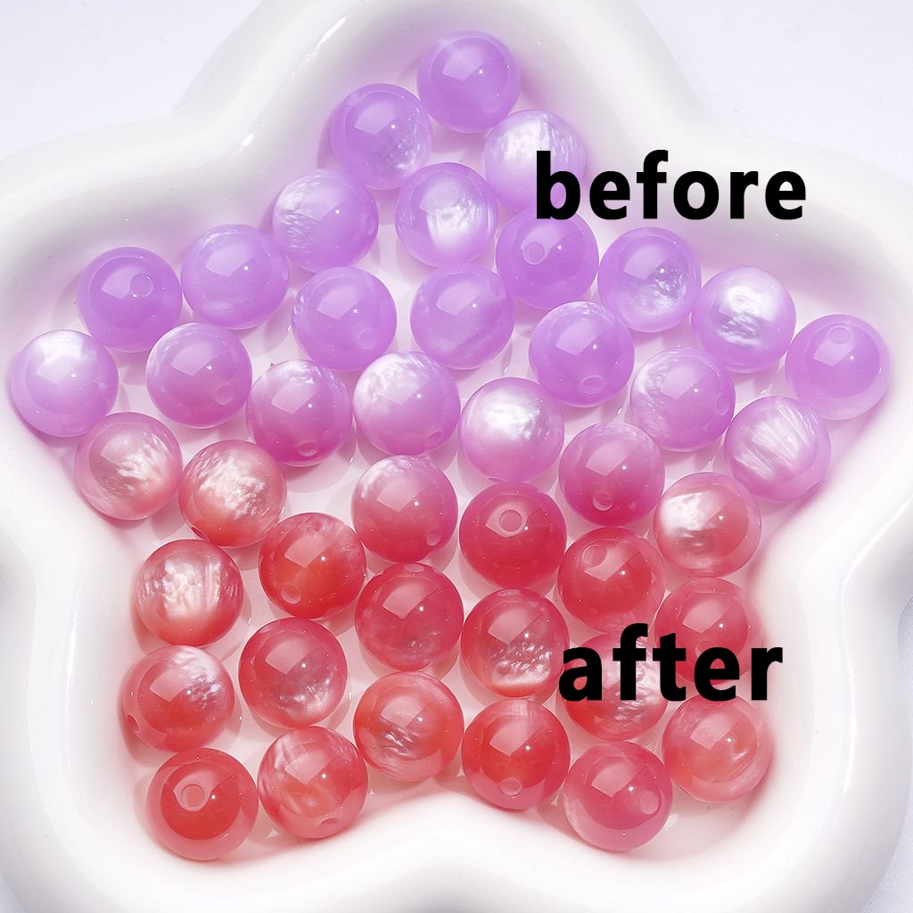 Light Variation Color Changing Round Acrylic Beads, 14MM